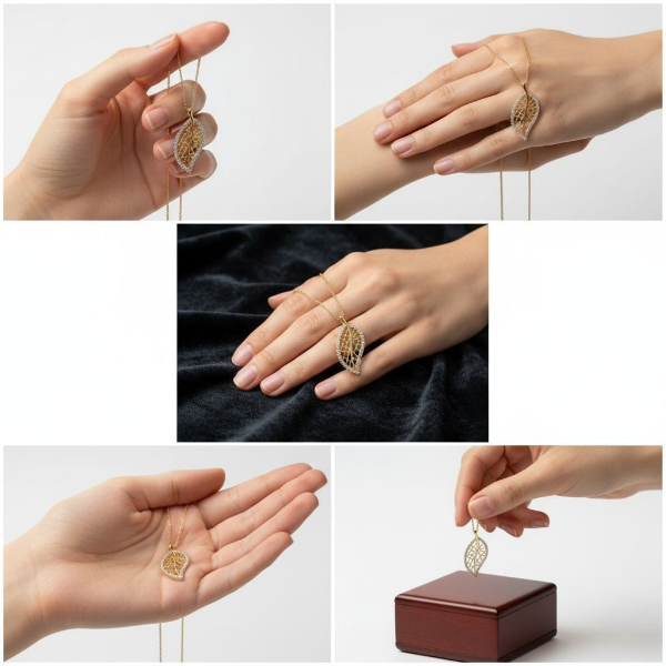 Karbon Yaprak Kolye 2